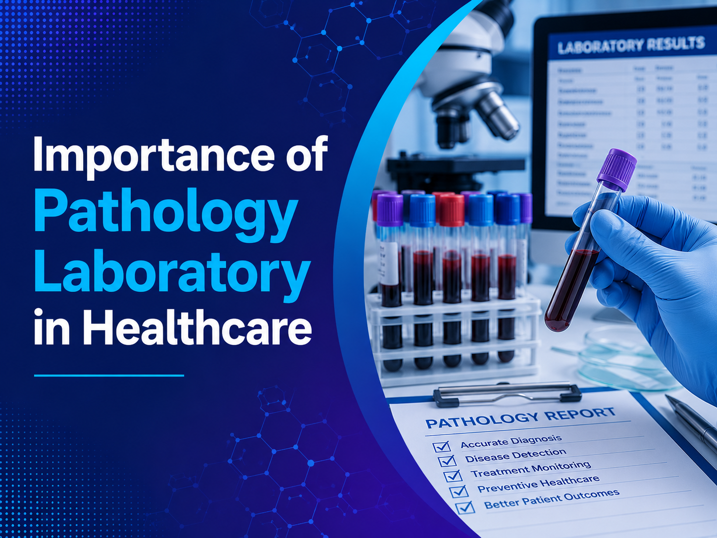 Pathology laboratory professionals analyzing blood samples and diagnostic reports for accurate disease detection and healthcare management at the best pathology lab in Indore.